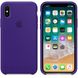 Чехол Apple Silicone Case for iPhone X - Cosmos Blue (MR6G2), цена | Фото 3