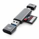 Переходник Satechi Aluminum Type-C USB 3.0 and Micro/SD Card Reader Silver (ST-TCCRAS), цена | Фото 1