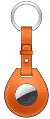 Кожаный брелок для AirTag WIWU Hermes Keyring - Orange, цена | Фото