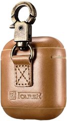 Кожаный чехол для AirPods iCarer Vintage Leather Case with The Metal Hook - Red (IAP020), цена | Фото