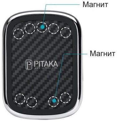 Автомобильный держатель с беспроводной зарядкой Pitaka MagMount Qi Car Vent Black (CM3001Q), цена | Фото
