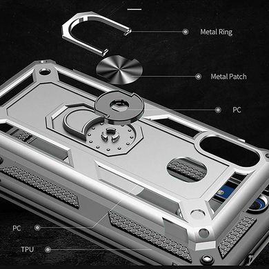 Ударопрочный чехол Serge Ring магнитный держатель для Samsung Galaxy A20 / A30 - Черный, цена | Фото