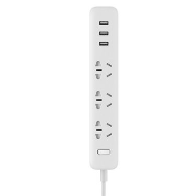 Подовжувач Xiaomi Mi Power Strip (3 розетки 3 USB) White (XMCXB01QM) (NRB4027CN) CN Plug, ціна | Фото