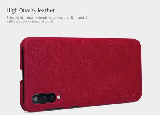 Шкіряний чохол (книжка) Nillkin Qin Series для Samsung Galaxy A70 (A705F) - Червоний, ціна | Фото