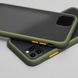Матовий протиударний чохол MIC Matte Color Case for iPhone 11 - Dark blue/yellow, ціна | Фото 6