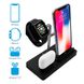 Док-станция Macally 3 in 1 Wireless Charger (iPhone/Watch/AirPods) - Steel Black (MWATCHSTAND3), цена | Фото 3