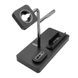 Док-станция Macally 3 in 1 Wireless Charger (iPhone/Watch/AirPods) - Steel Black (MWATCHSTAND3), цена | Фото 2