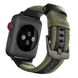 Ремінець STR Nylon+Genuine Leather Band for Apple Watch 38/40/41 mm (Series SE/7/6/5/4/3/2/1) - Army Green, ціна | Фото 1
