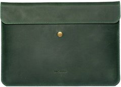 Кожаный чехол ручной работы INCARNE LAB для любого ноутбука (индивидуальный пошив) - Зеленый, цена | Фото