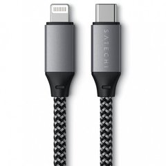 Кабель Satechi USB-C to Lightning Cable Space Gray (25 cm) (ST-TCL10M), цена | Фото