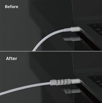 Силіконовий чохол з тримачем для кабеля для Apple Power Adapter 87W WIWU, ціна | Фото