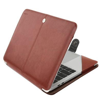 Чехол Mosiso PU Leather Book Case for MacBook Pro 13 (2016-2020) - Brown (MO-PU-16PRO13-BN), цена | Фото