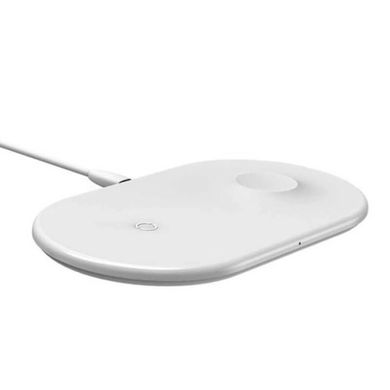 Бездротовий ЗП Baseus Wireless Charger 2in1 White (WX2IN1-02), ціна | Фото