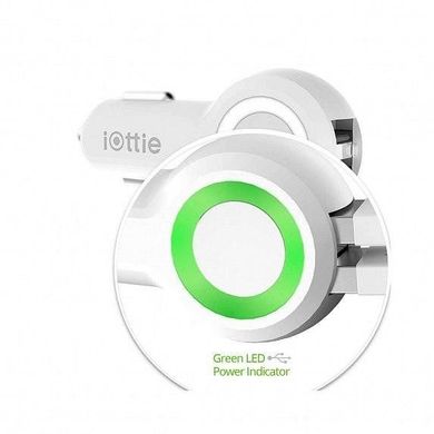 iOttie RapidVOLT Max Dual Port USB Car Charger White (CHCRIO104WH), ціна | Фото