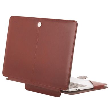 Чехол Mosiso PU Leather Book Case for MacBook Pro 13 (2016-2020) - Brown (MO-PU-16PRO13-BN), цена | Фото