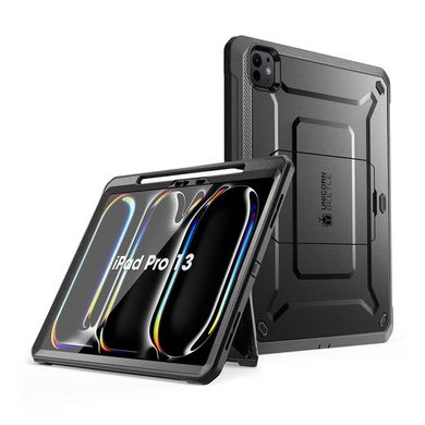 Противоударный чехол-книжка с защитой экрана SUPCASE UB Pro Full Body Case for iPad Pro 13 (2024) - Black