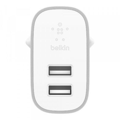 Сетевое зарядное устройство Belkin Home Charger (24W) DUAL USB 4.8A, silver, цена | Фото