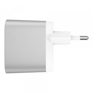 Сетевое зарядное устройство Belkin Home Charger (24W) DUAL USB 4.8A, silver, цена | Фото