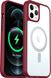Матовый противоударный чехол с MagSafe MIC Shadow Matte Case with MagSafe (PC+TPU) iPhone 12/12 Pro - Red, цена | Фото 1