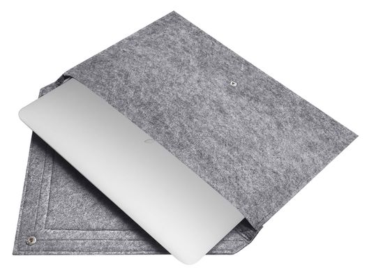 Войлочный чехол-конверт Gmakin для MacBook Pro 13 (2016-2022) | Air 13 (2018-2020) | Air 13.6 (2022-2024) M2/М3 - Gray (GM24-13New), цена | Фото