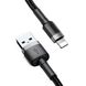 Кабель Baseus Cafule Cable USB to Lightning 2A (1m) Gray+Black (CALKLF-BG1), цена | Фото 1