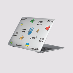 Пластиковая прозрачная накладка Oriental Case Ukraine Lover (Graffiti Pantone) для MacBook Air 13.6 (2022-2024) M2/М3, ціна | Фото