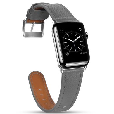 Шкіряний ремінець STR Genuine Leather Band for Apple Watch 42/44 mm - Gray, ціна | Фото