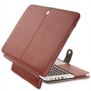 Чехол Mosiso PU Leather Book Case for MacBook Pro Retina 13' (2012-2015) - Brown (MO-PU-PRO13-BN), цена | Фото