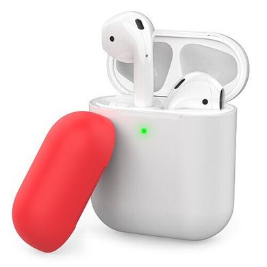 Чехол для Apple AirPods AHASTYLE Two Color Silicone Case for Apple AirPods - Yellow/Mint Green (AHA-01380-YYM), цена | Фото