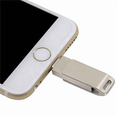 Флешка для iPhone/iPad MIC Metallic (Lightning/USB) 128GB, ціна | Фото