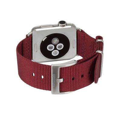 Ремешок Incase Nylon Nato Band for Apple Watch 38/40/41 mm (Series SE/7/6/5/4/3/2/1) - Deep Red (INAW10011-DRD), цена | Фото
