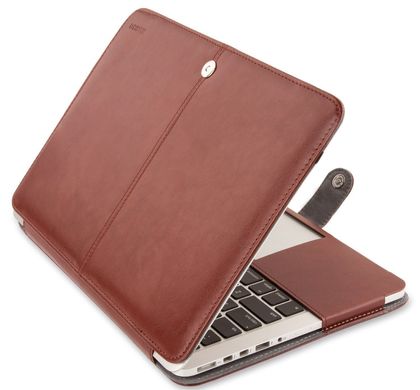 Чохол Mosiso PU Leather Book Case for MacBook Pro Retina 13' (2012-2015) - Brown (MO-PU-PRO13-BN), ціна | Фото