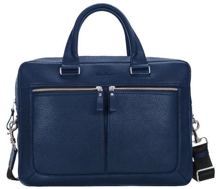 Шкіряна сумка Issa Hara для MacBook 15-16" - синя [B23(13-00)], ціна | Фото