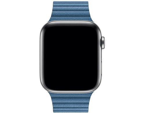 Кожаный ремешок STR Leather Loop Band for Apple Watch 42/44/45 mm (Series SE/7/6/5/4/3/2/1) - Cape Cod Blue, цена | Фото