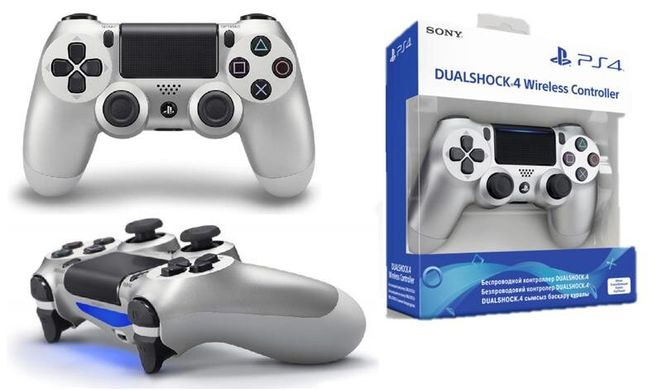 Геймпад бездротовий PlayStation Dualshock v2 Silver, ціна | Фото
