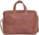Шкіряна сумка ручної роботи з ременем INCARNE BRUNO для ноутбука 13-14 дюймів - Кон'як, ціна | Фото 1