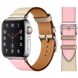 Кожаный ремешок STR Hermes Single Tour для Apple Watch 38/40/41 mm (Series SE/7/6/5/4/3/2/1) - Sakura/Argile, цена | Фото 1