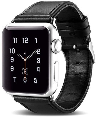 Шкіряний ремінець iCarer Real Cow Leather for Apple Watch 42/44 mm - Black (RIW118-42-BK), ціна | Фото