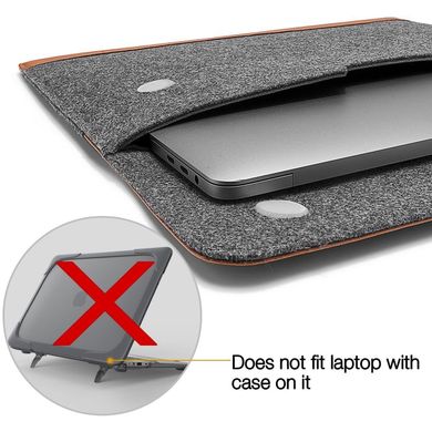 Чохол tomtoc Ultra Slim Sleeve for 15 inch MacBook Pro (2016-2018) - Brown (A15-C02Y), ціна | Фото