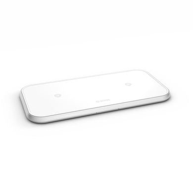Бездротовий зарядний пристрій Zens Dual Aluminium Wireless Charger 10W White (ZEDC04W/00), ціна | Фото