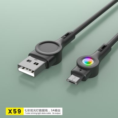 Кабель FONENG X59 (1m) MicroUSB to USB - Black, цена | Фото