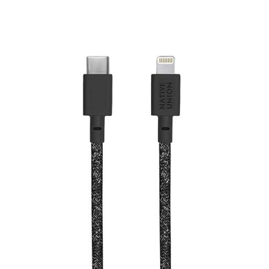 Кабель Native Union Belt Cable USB-C to Lightning Zebra (1.2 m) (BELT-KV-CL-ZEB-2), ціна | Фото