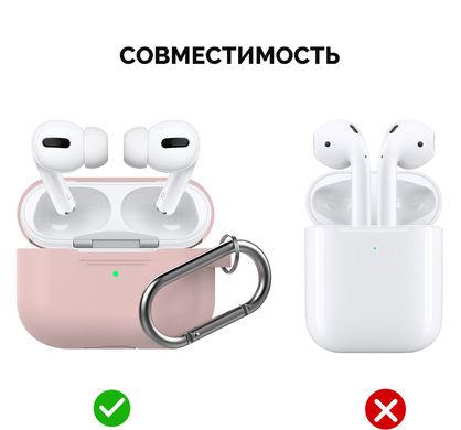 Чохол MIC Silicone Case with Carabiner for Apple AirPods Pro - Sky Blue, ціна | Фото