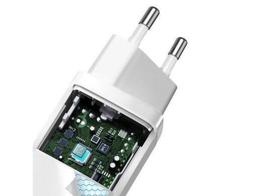 Зарядний пристрій Baseus GaN2 Lite Quick Charger 65W (2 Type-C) - White (CCGAN2L-E02), ціна | Фото