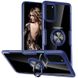 TPU+PC чохол Deen CrystalRing під магнітний тримач для Samsung Galaxy S20 - Бесцветный / Темно-Синій, ціна | Фото 1