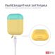 Чехол для Apple AirPods AHASTYLE Two Color Silicone Case for Apple AirPods - Yellow/Mint Green (AHA-01380-YYM), цена | Фото 3
