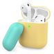Чехол для Apple AirPods AHASTYLE Two Color Silicone Case for Apple AirPods - Yellow/Mint Green (AHA-01380-YYM), цена | Фото 1