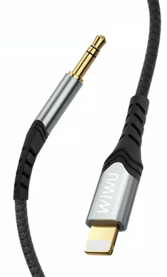 Кабель WIWU Lightning to 3.5mm Nylon Braided (1.5M) - Black, ціна | Фото