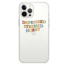 Силиконовый прозрачный чехол Oriental Case (Depressed) для iPhone 15 Pro Max