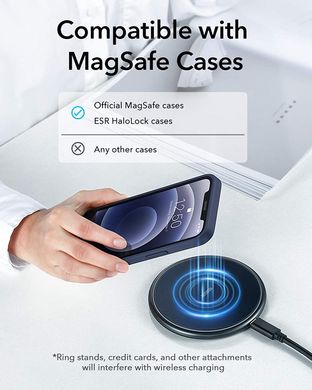 Беспроводная зарядка с MagSafe ESR HaloLock Magnetic Wireless Charger - Midnight Blue, цена | Фото